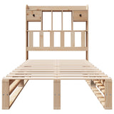 Bookcase Bed without Mattress 90x190 cm Single Solid Wood Pine 3323977