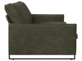 3 Seater Sofa Army Green 220 x 81 x 82 cm Faux Suede Fabric 42041006