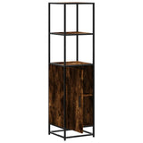 Highboard Smoked Oak 35.5x35x139 cm Engineered Wood and Metal 849046