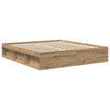 Bed Frame without Mattress Artisan Oak 200x200cm Engineered Wood 3328870