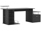 Computer Desk PC Workstation with Drawer Shelves CPU Storage Rack Home Office Furniture 152 x 60 x T3398P377529