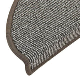 Stair Mats 15 pcs 65x21x4 cm Grey Half Round Large 149854