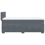 Box Spring Bed with Mattress Dark Grey 90x190 cm Velvet 3286187