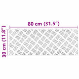 Stair Tread Rectangular 4 pcs Silver 80 x 30 cm Aluminium 4104306