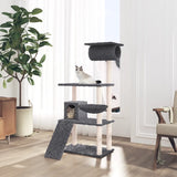 Cat Tree with Sisal Scratching Posts Dark Grey 131 cm 171605
