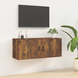 Wall Mounted TV Cabinet Smoked Oak 100x34.5x40 cm 816637