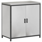 Kitchen Storage Cabinet HATTEM Silver 90 x 50 x 92 cm Steel 874986