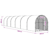 Chicken Coop Silver 1200 x 200 x 200 cm Galvanised Steel 3434690