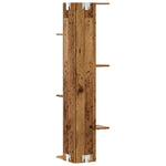 ZNTS Wall Corner Shelf Old Wood 36.5x36.5x140 cm Engineered Wood 852634