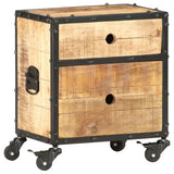Bedside Cabinet 40x30x50 cm Rough Mango Wood 286379