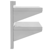 2-Tier Wall Shelf 50x30x48 cm Silver Stainless Steel 30316