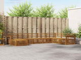 Outdoor Sofa Set 8 pcs Natural Solid Acacia Wood 3375274