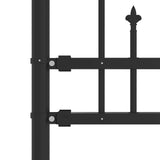 Garden Fence KAMPEN with Spear Top Black 240x125 cm Steel 151086