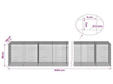 Gabion with 5 mm Wire and 5x5 cm Mesh 1050x100x100 cm 3464367