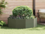 Planter Olive Green 120 x 120 x 50 cm Steel 883748