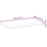 Floating Shelves 2 pcs 80x40x4 cm Untreated Solid Wood Acacia 3279476