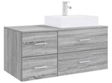 Bathroom Furniture Set 2 pcs Grey Sonoma Engineered Wood 3403973