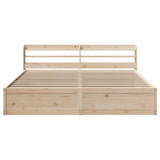 Bed Frame with Headboard 180x200 cm Super King Solid Wood Pine 3307074