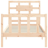 Bed Frame without Mattress Single Solid Wood Pine 3192521