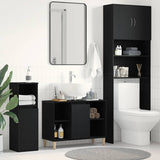 Sink Cabinet Black Oak 80x33x60 cm Engineered Wood 862127