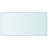 Table Top Transparent 50x100 cm Tempered Glass 345074