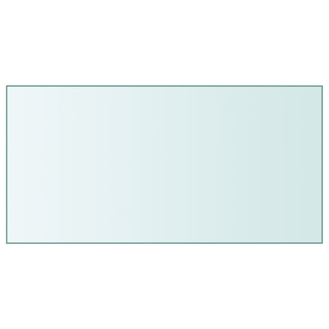 Table Top Transparent 50x100 cm Tempered Glass 345074