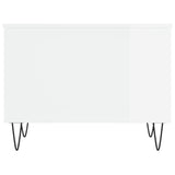 ZNTS Coffee Table High Gloss White 60x44.5x45 cm Engineered Wood 830950