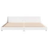Bed Frame without Mattress White 200x200 cm Solid Wood Pine 3302268