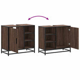 Bathroom Sink Cabinet Brown Oak 65x33x60 cm Engineered Wood 849288