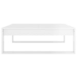 ZNTS Coffee Table High Gloss White 100x100x35 cm Engineered Wood 808636