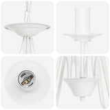 Adjustable Chandelier E14 Metal White 78 x 101 cm 42053778