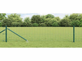 Ground Spike Fence Post 52 pcs Green Powder-Coated Steel 3350164