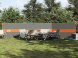 Camping Windbreak Grey and Orange 490x123 cm Waterproof 4009656