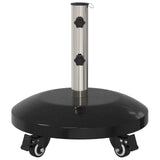 Granite Parasol Base with Wheels for 40-50 mm Pole 29 kg Black 42034377