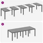 Garden Dining Set 11 pcs Light Grey Polt rattan 3378611