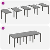 Garden Dining Set 11 pcs Light Grey Polt rattan 3378611