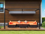 3 x 3 m Pergola, with Sliding Canopy - Grey T3398P314665