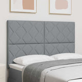 Headboard with Headboard Light Grey 144 cm Faux Leather 3337912