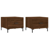 Coffee Tables 2 pcs Brown Oak 50x50x40 cm Engineered Wood 829411