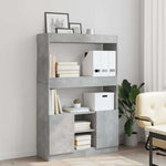 Highboard Concrete Grey 92x33x140 cm Engineered Wood 3309612