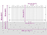Spike Arch Fence DRONTEN Black 42030093