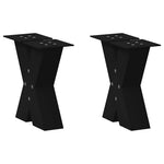 ZNTS Coffee Table Legs X-Shaped 2 pcs Black 30x cm Steel 4012928