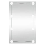 Wall Mirror with LED Lights 50x80 cm Glass Rectangle 3189156