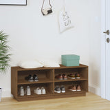 Shoe Cabinet Honey Brown 110x34x45 cm Solid Wood Pine 813543