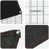 Rabbit Cage Silver 300 x 100 x 210 cm Galvanised Steel 42019247