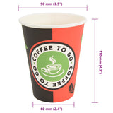 Paper Coffee Cups 1000 pcs 12oz 300ml Red and Black 4102788