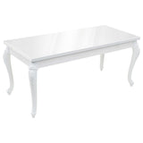 Dining Table 179x89x81 cm High Gloss White 246958