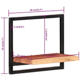 Wall Shelves 2 pcs 40x24x35 cm Solid Wood Acacia and Steel 338460