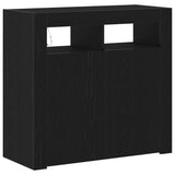 Sideboard Black Oak 80 x 35 x 75 cm Engineered Wood 862568