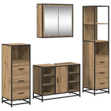 Bathroom Furniture Set 4 pcs Artisan Oak Engineered Wood 3402355